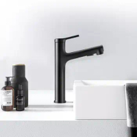Diiib Bathroom Pull Out Rinser Sprayer Basin Sink High Body Black Faucet 2 Mode Mixer Tap From Xiaomi Youpin