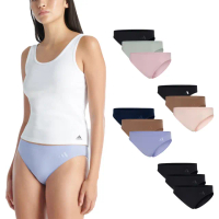 【adidas 愛迪達】W ACTIVE ULTIMATE STRETCH BIKINI 女士彈力運動比基尼內褲三件組(多色任選)