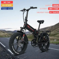 20-inch Fat Tire Electric Bike 1000W Adult All-terrain Folding E Bike 48V17AH Built-in Battery Aluminum Alloy Electric Bicycle