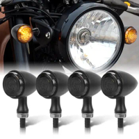 10mm Motorcycle LED Turn Signal Light Metal Amber Indicator Lamp For Honda Suzuki Kawasaki Yamaha Ducati Buell Hyosung Aprilia