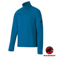 【瑞士 MAMMUT 長毛象】Aconcagua Pull 專業級 男超強抗磨快乾彈性保暖上衣(Polartec Power Stretch)中層透氣刷毛衣/ 藍