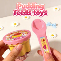 TK's hottest children's pudding feeding jelly toy, cute and creative pretend to play toy, early educ