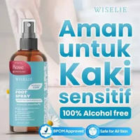 Wiselie Foot Mist Organik Sanitizer Spray Deodorant Penghilang Bau Kaki Efektif Spray Bau Sepatu den
