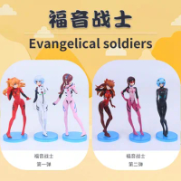 3Pcs/set 13CM New Anime NEON GENESIS EVANGELION EVA Ayanami Rei Asuka Langley Soryu Figure PVC Model Toys Doll Collect Gifts