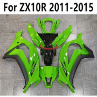 For Kawasaki ZX10R Cowling Fit ZX10 R ZX 10R 2011 2012 2013 2014 2015 Green glossy black line print Motorcycle Full Fairing Kit