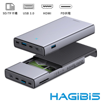 HAGiBiS海備思 鋁合金Type-c/HDMI/USB/SD擴充轉接器+硬碟盒