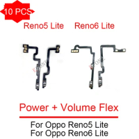 10PCS For Oppo Reno5 F Reno6 Reno 5 6 Lite pro 5G Power On Off Button Volume Switch Key Control Flex Cable