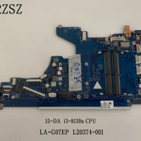 L20374-001 LA-G07EP For HP15-DA 15T-DA Laptop motherboard with i3-8130u CPU 100% Fully tested
