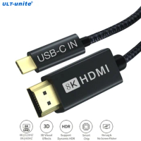 USB-C to HDMI Cable 8K30Hz Type C to HDMI 2.1 Converter Audio Video Wire Compatible Thunderbolt 3 For Projector Monitor Macbook