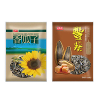 【盛香珍】香瓜子量販包2入組(奶香原味3kgx1包+焦糖風味3kgx1包)