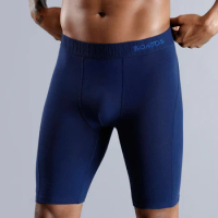 BONITOS Men Boxer Long leg Boxer Men Underwear Men Underpants Erkek Natural Cotton Sexy Boxer Shorts Top Brand Underwear Soft
