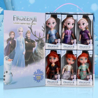 Boneka Frozen set isi 6 Anna Frozen Mini Dolls Boneka Princess Dolls Rapunzel Cinderella Belle Ariel
