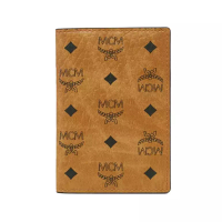 MCM Mini Aren Card Wallet Visetos Monogram Cognac