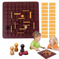 Wooden Chess And Checkers Set Family Interception Game Chess Board Travel Portable Chess Game Sets Wooden Checkers Pieces Chess