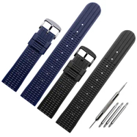 Waffle Silicone Watch Strap for Seiko Watch Sport Diving Soft Rubber Men Women Smart Watch Wrist Bracelet Accessories 20mm 22mm