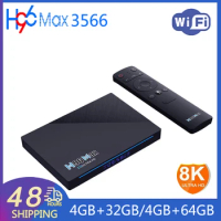H96 MAX RK3566 Smart TV Box 2.4G/5G Dual WiFi BT4.0 8K HD Media Player Set Top Box LAN 1000M H96 Max 3566