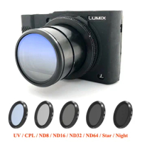Camera Len Filter for Panasonic LX10 LX100 UV CPL Star Night Gradient ND Filter for sony RX100/m2/M3/M4/M5 G5 G7 Magnetic Absorb