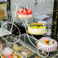 免運 附發票 蛋糕架 歐式創意鐵藝蛋糕架子三層自行車婚慶生日多層蛋糕架甜品臺展示架0522