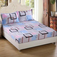 1pcs Mattress Cover Set With Pillowcase Cartoon Kids Fitted Sheet Elastic Queen/King Size Protector Bed