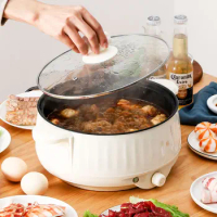 Electric Cooking Pot, Household Hot Pot, Integrated Pot, Electric Hot Pot, Multifunctional Rice Fryer, Small Size