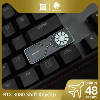 RTX3080 Key Caps Shift Keyboard Cap Keycap NVIDIA 3080 Graphics Card Figure Gamers DIY PC MOD Gamer Rotary 2.75U Metal Aluminum