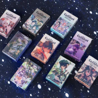 50Pcs/Set Game Genshin Impact Laser Lomo Card Xiao,Klee,Nahida,Zhongli Cosplay Figure Photocard Fans Collection Postcard