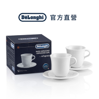官方總代理【Delonghi】咖啡杯盤組 270ml (2入)