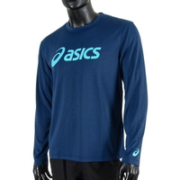 Asics T-Shirts [2033B129-400] 男 長袖 T恤 運動 透氣 排汗 吸濕 快乾 抗UV 深藍