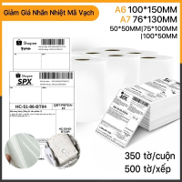 Giấy In Nhiệt A7/A8 76x130mm Tệp 500 Tờ In Nét Không Kẹt Giấy In đơn, in bill  Chống Nước