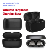Wireless Earphones Charging Case for Jabra Elite 75t/65t/85t Elite Active 75t/65t ABS Earbuds Charger Box Dust-Proof Protector