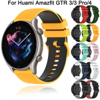 Silicone Band For Xiaomi Huami Amazfit GTR 4 3 pro 3pro 2 2E Watch Strap Amazfit GTR 47mm Stratos 3 Pace 2S 22mm Correa Bracelet