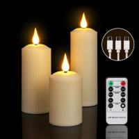 Led Electronic Candles Timed Remote Christmas Rechargeable Candles By USB With Flickering Flame Home Decorative Candles Tealight