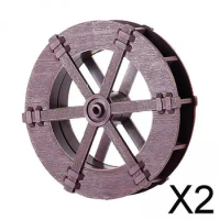 2X Water Fountain Rotation Wheel DIY Water Wheel Model Fountain Feng Shui Wheel
