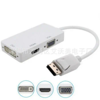 50pcs Displayport DP male to HDMI VGA DVI Female Adapter Converter Cable For Apple MacBook Air Pro PC
