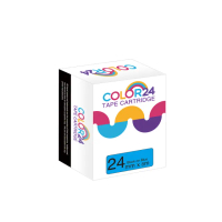 【Color24】for Brother TZ-551/TZe-551 藍底黑字 副廠 相容標籤帶_寬度24mm(適用 PT-P700 / PT-P900W)