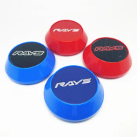 4pcs 65mm Rays Racing Car Center Cap Hubs Wheel Rims Cover Dustproof Blue Red White Auto Styling