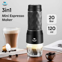 One Two Cups Hand Press Mini Nespresso Coffee Maker 3in1 20 Bar 120ml - HS-8439