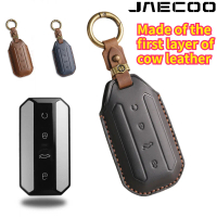 Genuine Cow Leather Smart Car Key Case Cover Keychain Protection Accessories Car-Styling Shell For J