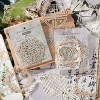 10Pcs Vintage Hollow Out Embossing Scrapbooking Paper DIY Junk Journal Decoration Tissue Paper Art Crafts Collage Materials