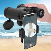 12x Binoculars for Adult High Powered Compact Bk-4 Binoculars with Tripod Phone Adapter Clip for Hunting Cruise Travel Concert
