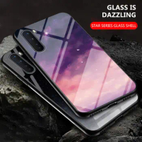 For OnePlus Nord AC2001 AC2003 Case Shockproof Starry Grain Glass Hard Back Cover Case Soft Bumper for OnePlus8 Nord OneplusNord