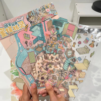 Yilan Large Landscape Stickers Herbal Witch Scene Collage 3D Three-Dimensional Stacking Stickers Str