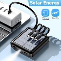 Emergency Outdoor Solar Power Bank Mini 10000mAh Big Capacity Powerbank Phone External Solar Cell Fast Charging Phone Charger