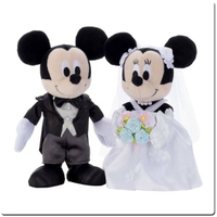 日貨 米奇 米妮 結婚 娃娃 裝飾品 擺飾 禮盒 婚禮 玩偶 迪士尼 米老鼠 美妮 正版 授權 J00010534