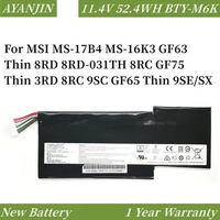 11.4V 52.4WH BTY-M6K Laptop Battery for MSI MS-17B4 MS-16K3 GF63 Thin 8RD 8RD-031TH 8RC GF75 Thin 3RD 8RC 9SC GF65 Thin 9SE/SX