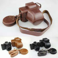 Leather Camera case Bag Grip strap for Fujifilm Fuji X-T200 X-T100 XT200 XT100 With 15-45mm Lens