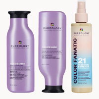 Pureology Hydrate Sheer Shampoo, Conditioner and Color Fanatic Spray Routine for Dry, Colour Treated
