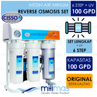 CISSO - Mesin Air Minum RO Set UV 100 GPD - 6 Step + Lampu UV