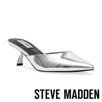 STEVE MADDEN-MICKI 前包尖頭斜跟涼跟鞋-銀色