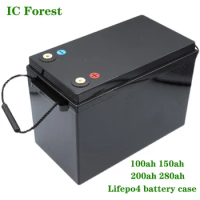 12v 24V Lifepo4 Battery Box 12v 24V 50ah 90ah 100ah 200ah 280ah Solar Cells Case RV Lifepo4 Battery Plastic Box Diy Lifepo4 Box